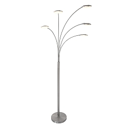 Mexlite Floor lamp SYNNA, 5 flames, steel