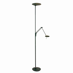 Steinhauer Floor lamp ZODIAC LED, 2 flames, with reading arm, black