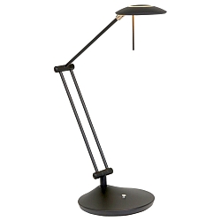 Tafelarmatuur ZODIAC met scharnierende arm, direct / indirect, met aanraakdimmer IP20, zwart mat dimbaar