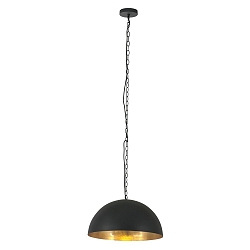 Pendelarmatuur SEMICIRKEL 1-vlams, groot, halfrond E27 IP20, zwart mat dimbaar