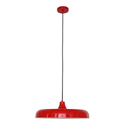 pendant luminaire KRISIP down, 1 flame, flat E27 IP20, red dimmable