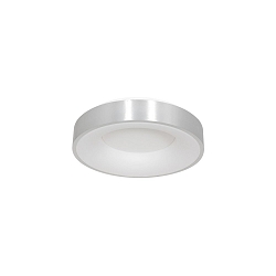 Plafondarmatuur RINGLEDE - � 30CM klein, rond, direct / indirect IP20, zilver geborsteld dimbaar