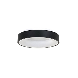 Plafondarmatuur RINGLEDE - � 30CM klein, rond, direct / indirect IP20, zwart mat dimbaar