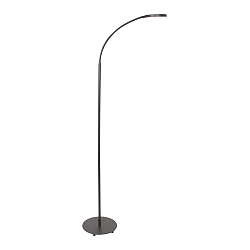floor lamp PLATU with flex arm, with touch dimmer IP20, black matt dimmable