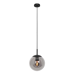 Pendelarmatuur BOLLIQUE rond E27 IP20, zwart dimbaar