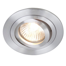 Inbouwarmatuur P�LITE SPOT rond, draaibaar GU10 IP20, staal geborsteld dimbaar