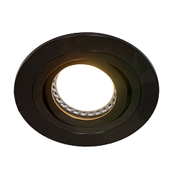 Inbouwarmatuur P�LITE SPOT rond, draaibaar GU10 IP20, zwart mat dimbaar