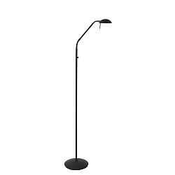 floor lamp BIRON with switch, with flex arm IP20, black matt dimmable