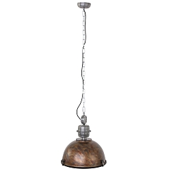 pendant luminaire BIKKEL - � 42CM 1 flame, medium E27 IP20, brown, pied dimmable