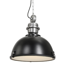 pendant luminaire BIKKEL - � 42CM 1 flame, medium E27 IP20, brown, pied dimmable