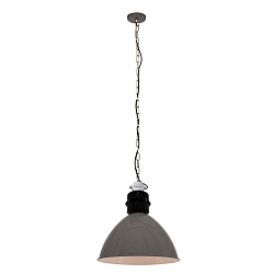 Pendelarmatuur FRISK 1-vlams, rond E27 IP20, glanzend, grijs dimbaar