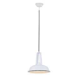 Pendelarmatuur EDEN down, 1-vlams, rond E27 IP20, glanzend, wit dimbaar