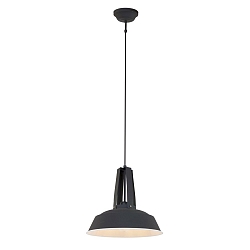 Pendelarmatuur EDEN down, 1-vlams, rond E27 IP20, zwart mat dimbaar
