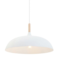 Pendelarmatuur BJORR - � 45CM 1-vlams, groot, plat E27 IP20, wit mat dimbaar