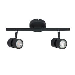 spotlight bar NATASJA 2 flames, Dim-To-Warm, adjustable GU10 IP20, steel brushed dimmable