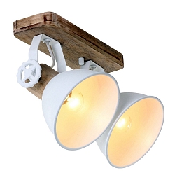 Mexlite Spot GEARWOOD, 2 flames, white