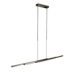 Steinhauer Pendant luminaire ZELENA LED, adjustable, 4 flames, silver