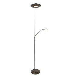 Steinhauer Floor lamp ZODIAC LED, 2 flames, with reading arm adjustable, steel