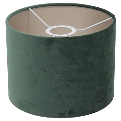 Lampenkap KAPPEN - � 20CM hoog, cilindrisch, donkergroen