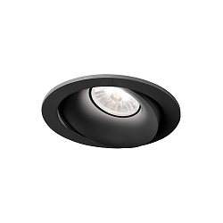 Inbouwspot RONY 1.0 - LED rond, multipower, cardanisch draaien, met klemveren IP20, zwart mat dimbaar