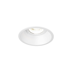 Downlight DEEP IP44 1.0 rond, set terug, met bladveren GU10 IP44, wit dimbaar