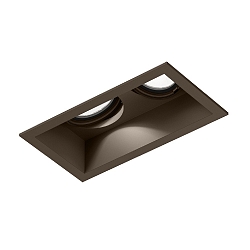 Inbouwspot PLANO 2.0 - LED 2-vlams, cardanisch draaien, met klemveren IP20, brons dimbaar