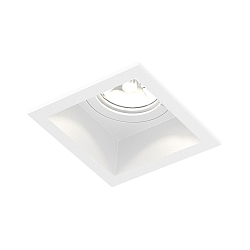 Inbouwspot PLANO IP44 1.0 - LED 1-vlams, stijf, met klemveren IP44 / IP20, mat, verkeerswit dimbaar