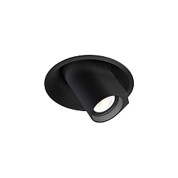 Inbouwarmatuur BLIEK ROUND CEILING REC 1.0 PAR16 GU10 IP20, zwart mat  12W
