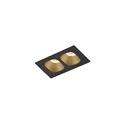 Inbouwarmatuur PIRRO PETIT CEILING REC 2.0 IP20, champagne, zwart mat 5W 340lm 2700K 20-40� 20-40� CRI 90-100