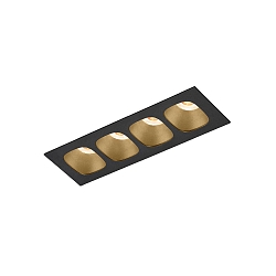 Inbouwarmatuur PIRRO PETIT CEILING REC 4.0 IP20, champagne, zwart mat 10W 680lm 2700K 20-40� 20-40� CRI 90-100