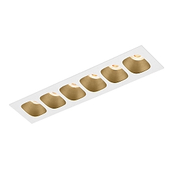 Inbouwarmatuur PIRRO PETIT CEILING REC 6.0 IP20, champagne, wit mat 14W 760lm 3000K 20-40� 20-40� CRI 90-100