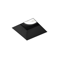 Inbouwspot STRANGE TRIMLESS 1.0 - PAR16 1-vlams, flush, multipower, cardanisch draaien GU10 IP20, mat, gitzwart dimbaar