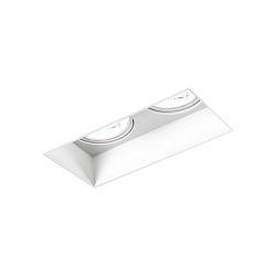 Inbouwspot STRANGE TRIMLESS 2.0 - PAR16 2-vlams, flush, multipower, cardanisch draaien GU10 IP20, mat, verkeerswit dimbaar