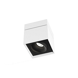 Plafondarmatuur SIRRO 1.0 cubusvorm, draaibaar, roteerbaar GU10 IP20, gepoedercoat, zwart, wit dimbaar