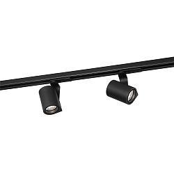 1-fase spot SQUBE ON TRACK 1.0 met adapter IP20, zwart dimbaar