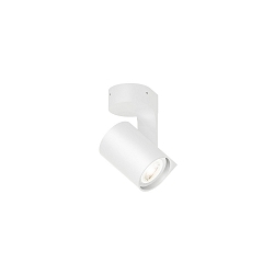 Wand- en plafondarmatuur SQUBE ON BASE 1-vlams, draaibaar GU10 IP20, wit dimbaar