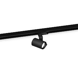 3-fase spot SQUBE ON TRACK 2.0 met adapter IP20, zwart dimbaar