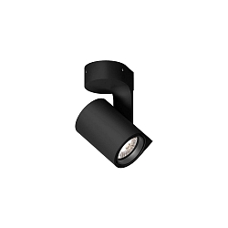 Wand- en plafondarmatuur SQUBE ON BASE 2.0 draaibaar IP20, zwart dimbaar