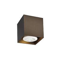 Plafondarmatuur BOX 1.0 cubusvorm, set terug GU10 IP20, brons dimbaar