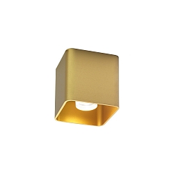 Plafondarmatuur DOCUS 1.0 cubusvorm, set terug GU10 IP20, goud dimbaar