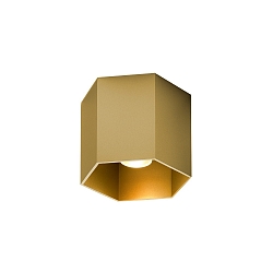 Downlight HEXO 1.0 - PAR16 1-vlams, hoekig, zonder reflector GU10 IP20, goud dimbaar