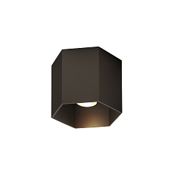 Downlight HEXO 1.0 - PAR16 1-vlams, hoekig, zonder reflector GU10 IP20, brons dimbaar