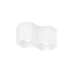 Downlight HEXO 2.0 - PAR16 2-vlams, hoekig, zonder reflector GU10 IP20, mat, verkeerswit dimbaar
