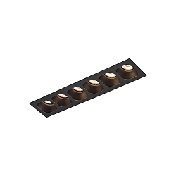 Downlight PIRRO 6.0 6-vlams IP20, zwart dimbaar