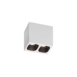 LED Ceiling luminaire PIRRO 2.0, 2 spots, 2x 4.5W 3000K, CRi >90, dimmable, black
