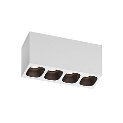 LED Ceiling luminaire PIRRO 4.0, 4 spots, 4x 4.5W 2700K, CRi >90, dimmable, black