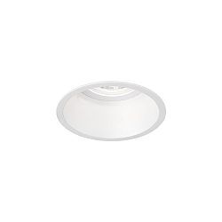Inbouwspot DEEPER IP44 1.0 - LED stijf, multipower, met bladveren IP44 / IP20, mat, verkeerswit dimbaar