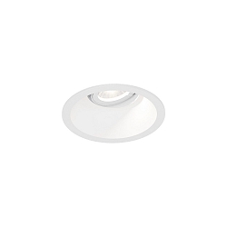 Plafondinbouwarmatuur DEEP ADJUST PETIT 1.0 cardanisch draaien, met klemveren IP20, mat, verkeerswit dimbaar