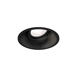 Downlight DEEP PETIT ADJUST 1.0 met bladveren IP20, zwart dimbaar