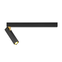 Plafondarmatuur MICK 1.0 1-vlams IP20, goud, zwart dimbaar
